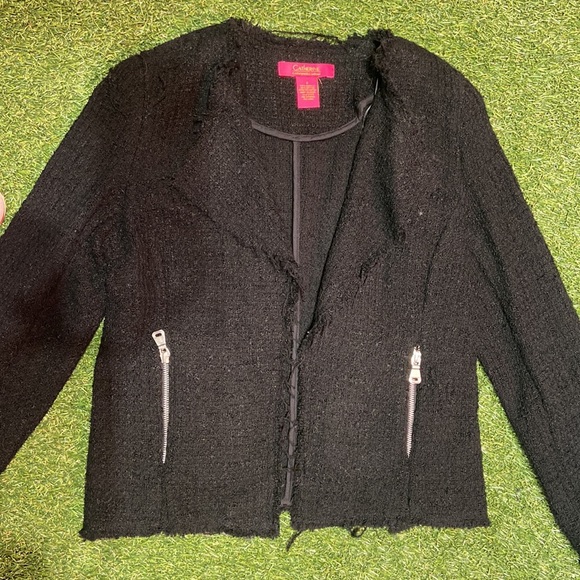 Catherine Malandrino Tweed Fitted Jacket sz 2 - Picture 2 of 7